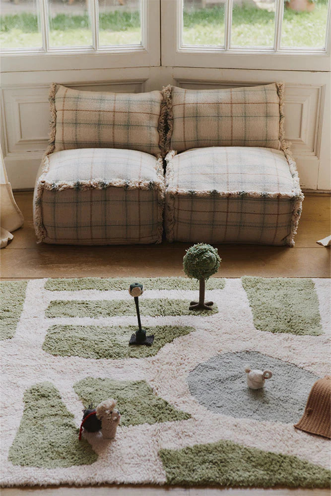 Handloom Puff Blue Sage