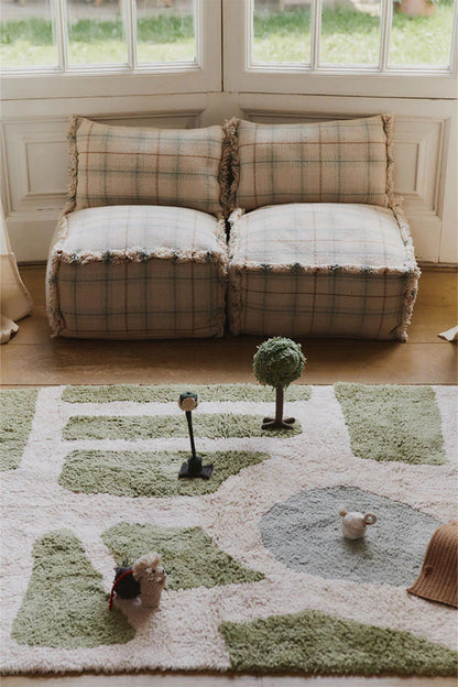 Handloom Puff Blue Sage