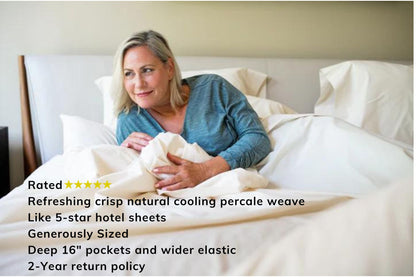 Cotton Percale Bed Sheet Set