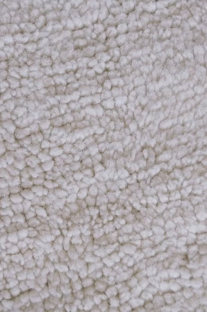 Round Natural Washable Wool Rug