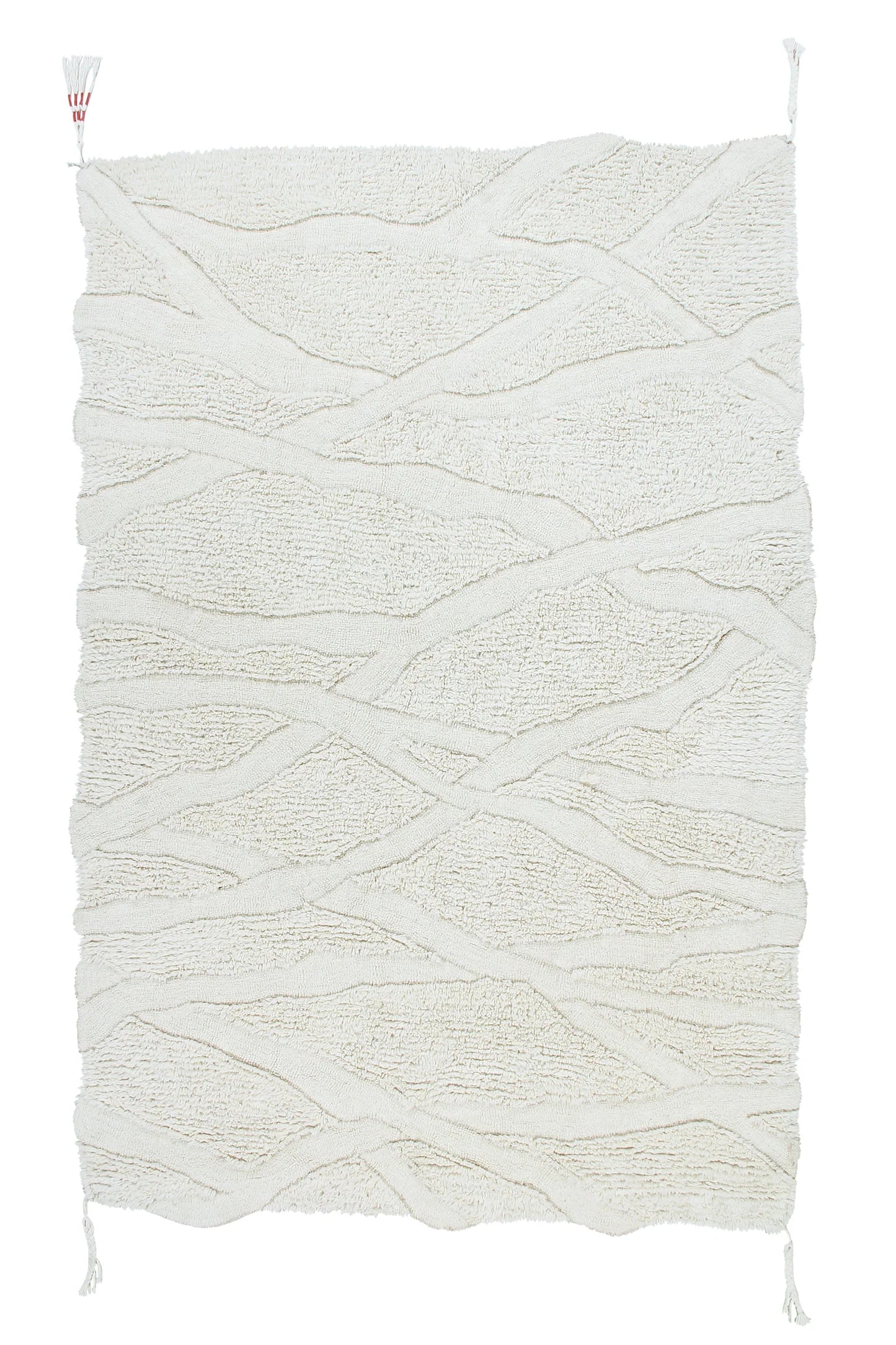 Enkang Ivory Washable Wool Rug