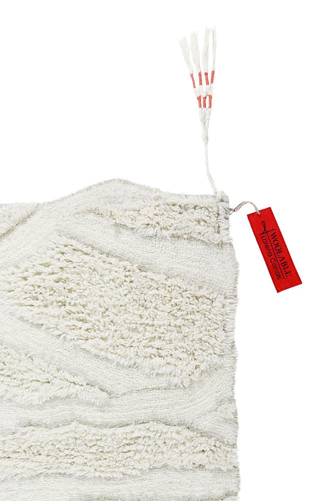 Enkang Ivory Washable Wool Rug