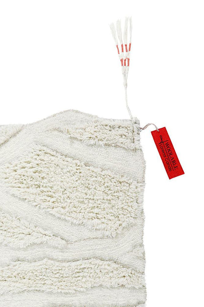 Enkang Ivory Washable Wool Rug