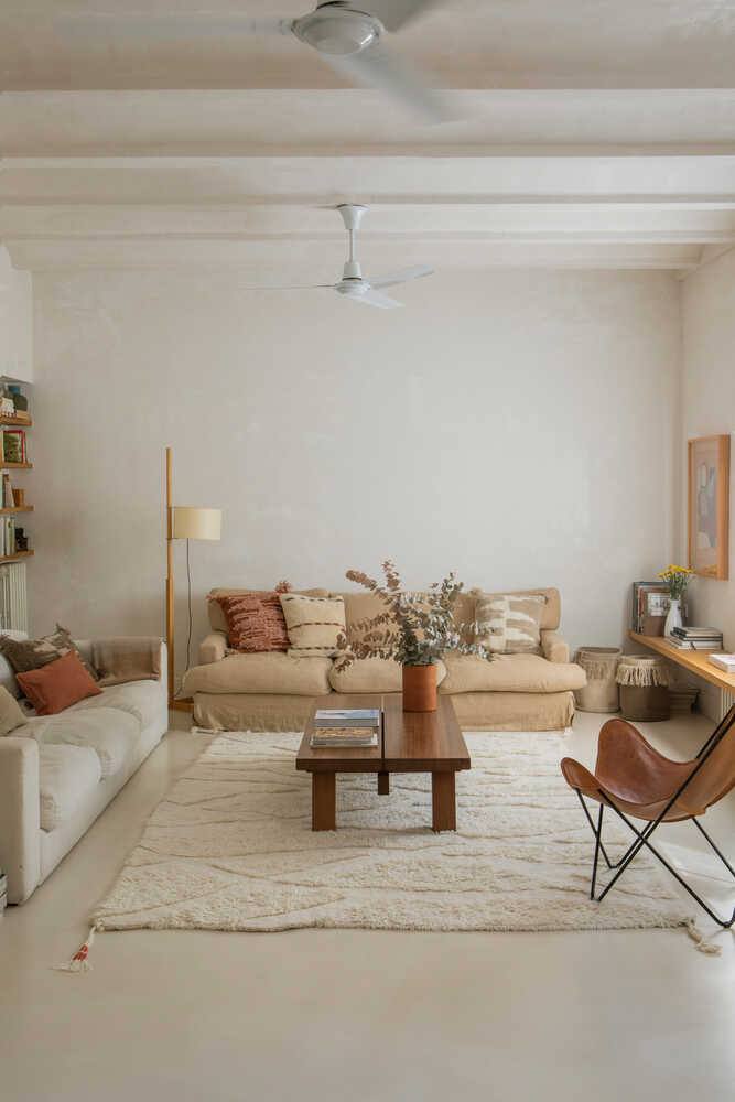 Enkang Ivory Washable Wool Rug