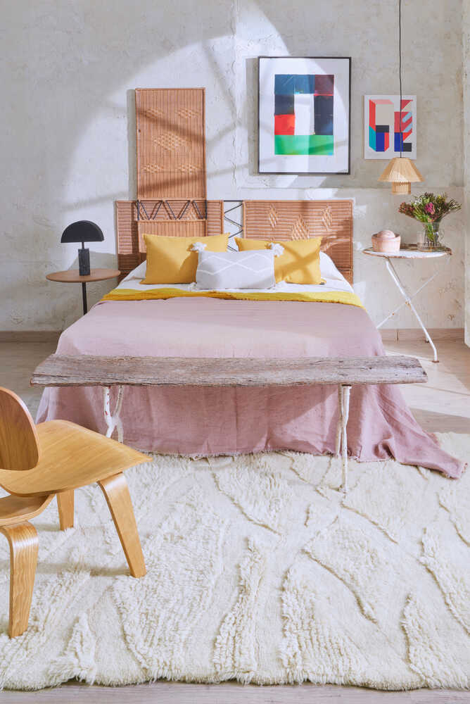 Enkang Ivory Washable Wool Rug